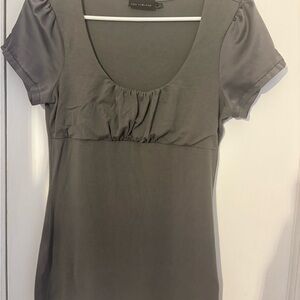 The Limited gray Short Sleeve Top